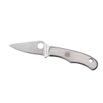 Spyderco Bug Knife Plain Taschenmesser - Edelstahlsilber