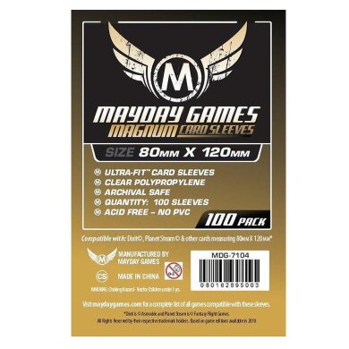 Mayday Standard Magnum Gold Sleeves Hüllen 80x120mm (100 Stück) für Dixit - 7104