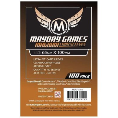 Mayday Standard Magnum Copper Sleeves Hüllen 65x100mm 100 Stück 7 Wonders 7102