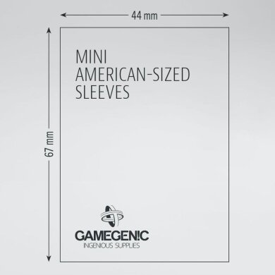 Gamegenic Prime Mini-American Size Sleeves Kartenschutzhüllen 44x67mm (50 Stück)