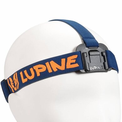 Lupine Neo/Piko/Blika Stirnband mit FrontClick & FastClick blau-orange (d1127)