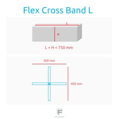 Feldherr Flex Cross Band - 3er Set XL (blau)
