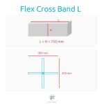 Feldherr Flex Cross Band - 3er Set XL (blau)