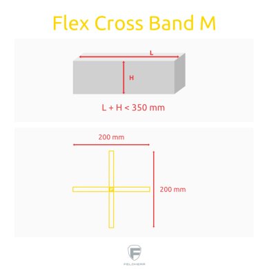 Feldherr Flex Cross Band - 3er Set M (gelb)