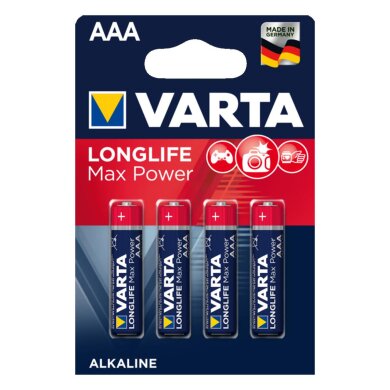 Varta Longlife Max Power 4er-Pack AAA / LR03 Batterien 1,5 Volt
