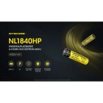 Nitecore NL1840HP 18650 - Li-Ion Akku 4000mAh bis 10A