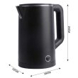 Cheffinger Home Electric Kettle 2000W - Wasserkocher 2,0L Schwarz