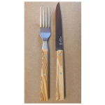 Opinel La Table Au Soleil Besteck Set für 4 Personen - Olivenholz