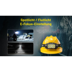 Nitecore HC75 UHE Stirnlampe mit E-Focus 3000 Lumen - Schwarz/Gelb