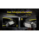 Nitecore HC75 UHE Stirnlampe mit E-Focus 3000 Lumen - Schwarz/Gelb