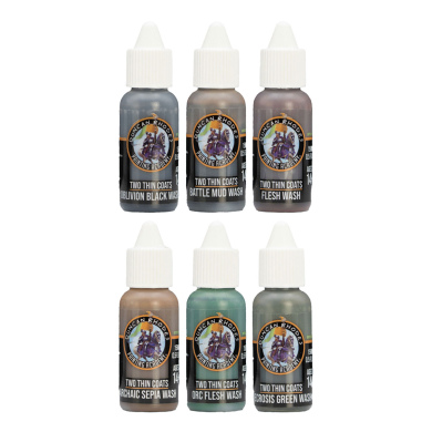 Two Thin Coats Acryl Miniaturenfarben (Wave 1) Wash - 6 x 15 ml