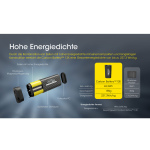 Nitecore Carbon Battery 12K Extension Akku mit Stirnband - Schwarz/Gelb
