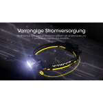 Nitecore Carbon Battery 12K Extension Akku mit Stirnband - Schwarz/Gelb