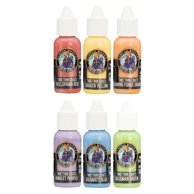 Two Thin Coats Acryl Miniaturenfarben (Wave 2) Brights - 6 x 15 ml
