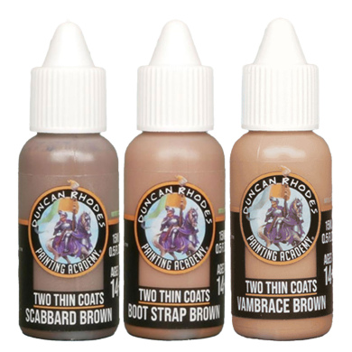 Two Thin Coats Acryl Miniaturenfarben (Wave 3) Triads Leather Brown - 3 x 15 ml