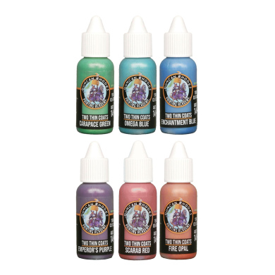 Two Thin Coats Acryl Miniaturenfarben (Wave 3) Coloured Metallics - 6 x 15 ml