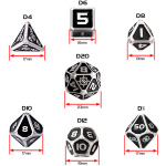 Enhance Tabletop Metal Dice Collectors Edition - Black (+)