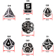 Enhance Tabletop Metal Dice Collectors Edition - Black (+)