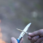 Opinel No 07 Outdoor Junior Messer mit Signalpfeife - Blau