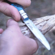 Opinel No 07 Outdoor Junior Messer mit Signalpfeife - Blau