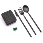 Outlery Reisebesteck-Set Edelstahl mit Aufbewahrungsdose...