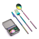 Outlery Reisebesteck-Set Edelstahl mit Aufbewahrungsdose...