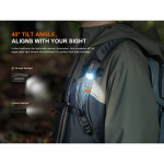 Fenix E04R LED-Cliplampe mit Rotlicht 300 Lumen - Schwarz