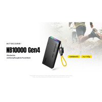 Nitecore NB10000 GEN4 Powerbank 10.000mAh - Carbonschwarz...