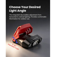 Klarus HC3 Pro LED Clip-Lampe 260 Lumen - Rot 7